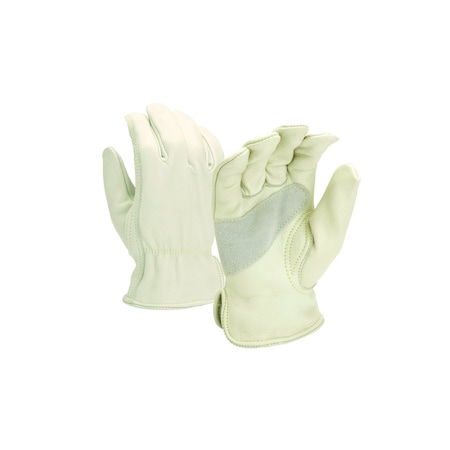 Pyramex Leather Drivers Gloves, Grain, Split Cowhide, Slip-On, Keystone Thumb, 2XL 1 PR GL2005KX2